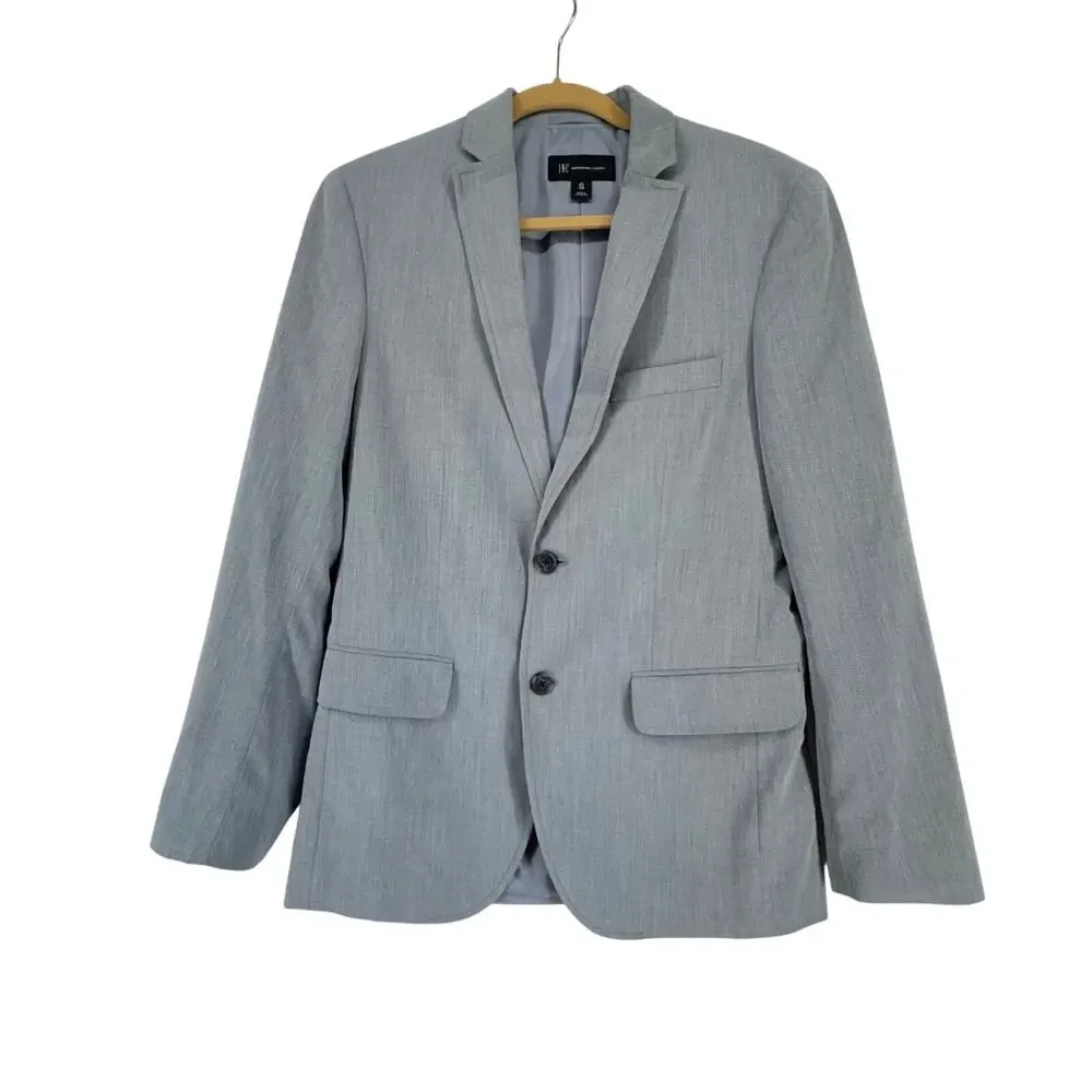 INC International Concepts Men’s Slim Fit Gray 2 Piece Suit Blazer Pants S 30x30